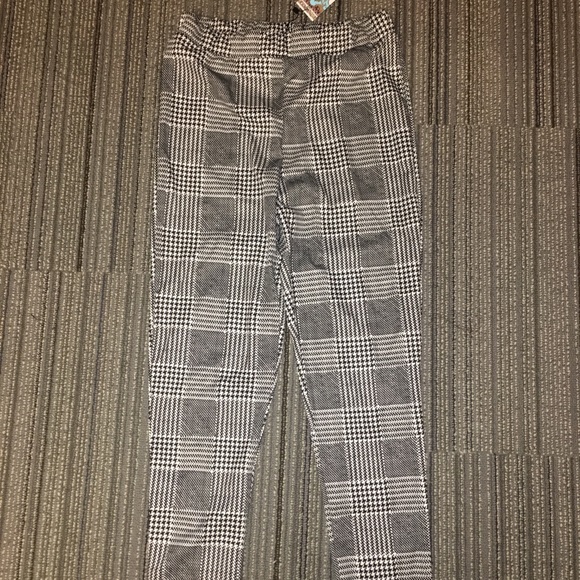 BOOHOO DOGTOOTH SKINNY STRETCH PANTS - Picture 3 of 5